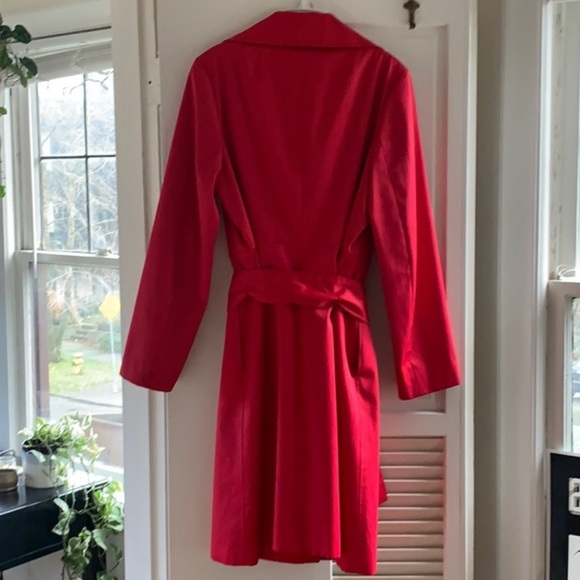 TAHARI Pink Sateen Trench Coat - Picture 7 of 8